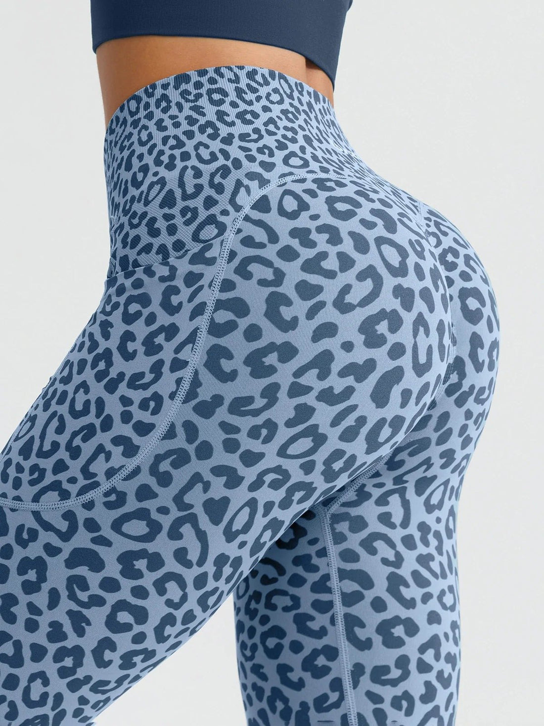 Pompis levantadas, leopardo azul