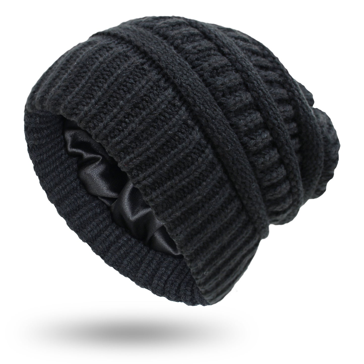 Satin Lined Slouchy Beanie