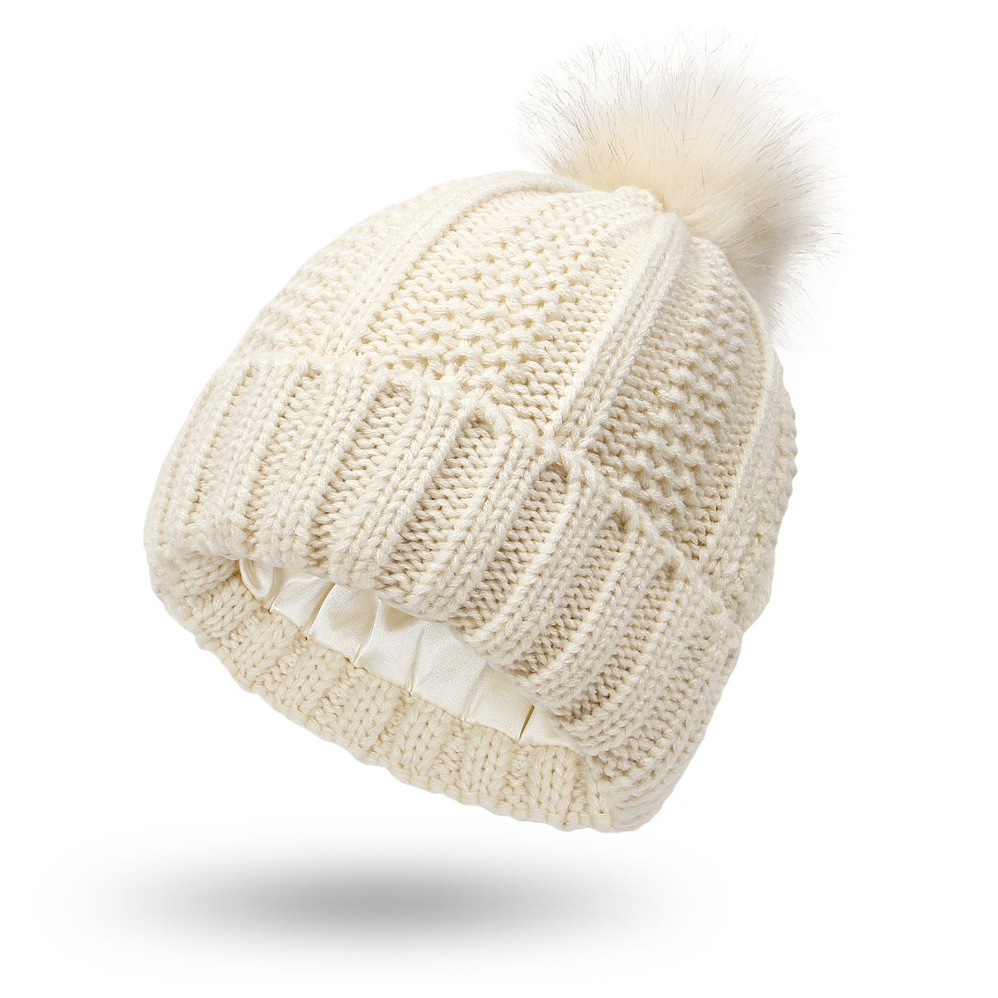 Silky Satin Lined Knit Beanie