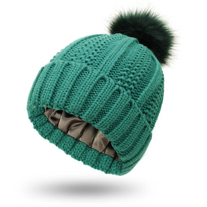 Silky Satin Lined Knit Beanie