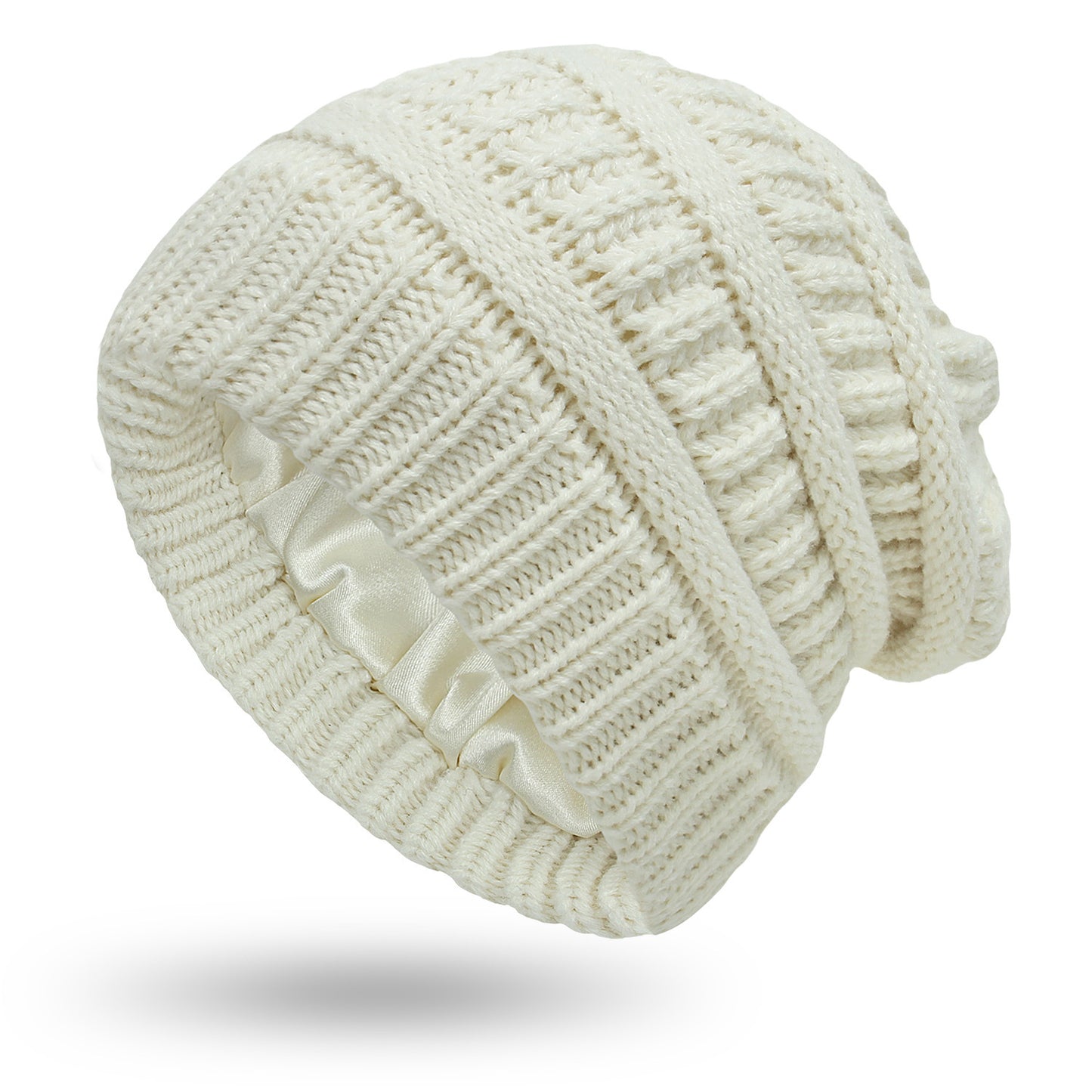 Satin Lined Slouchy Beanie