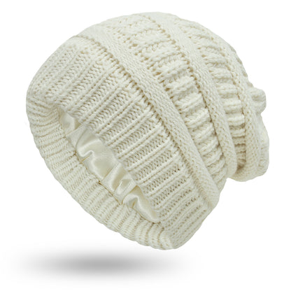 Satin Lined Slouchy Beanie