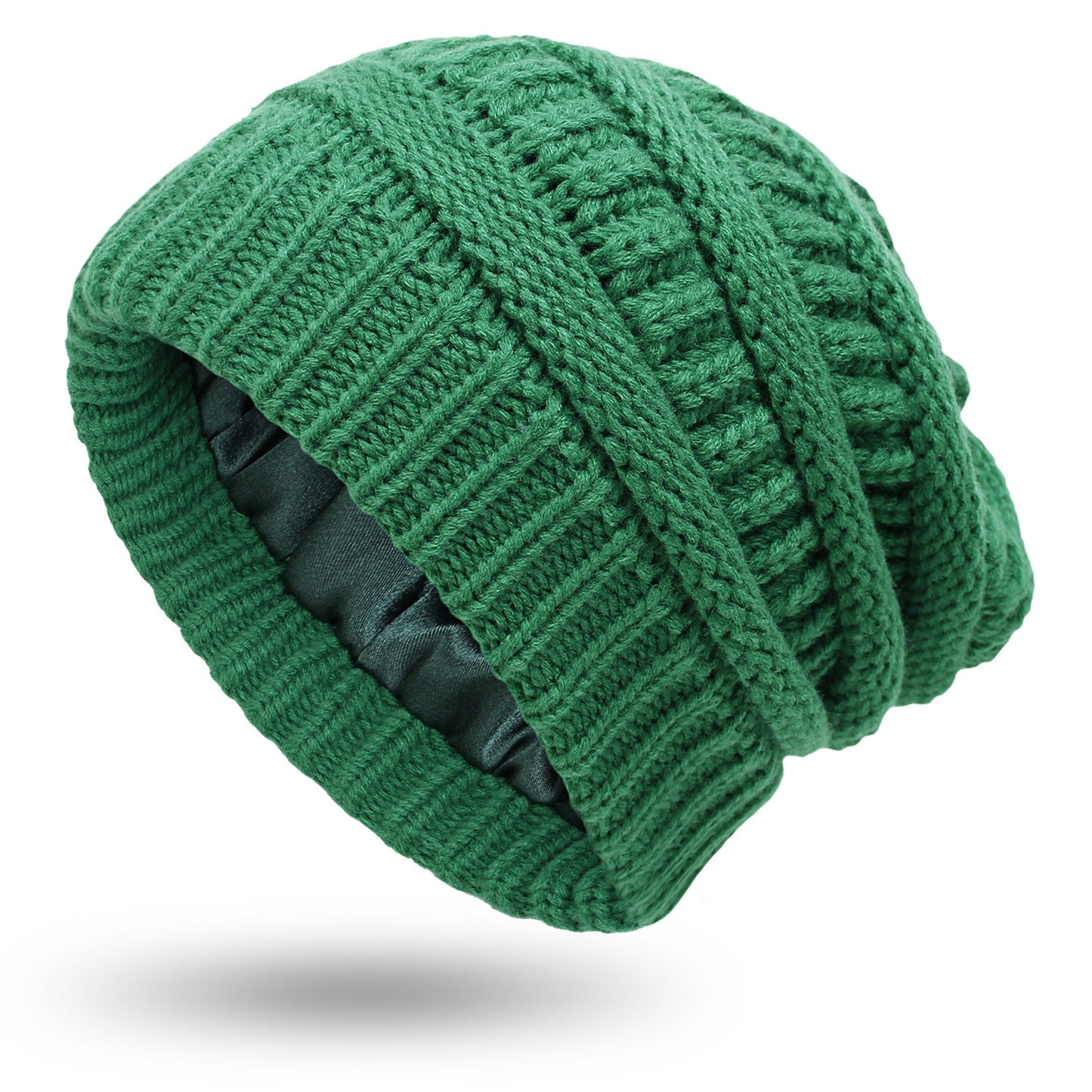 Satin Lined Slouchy Beanie