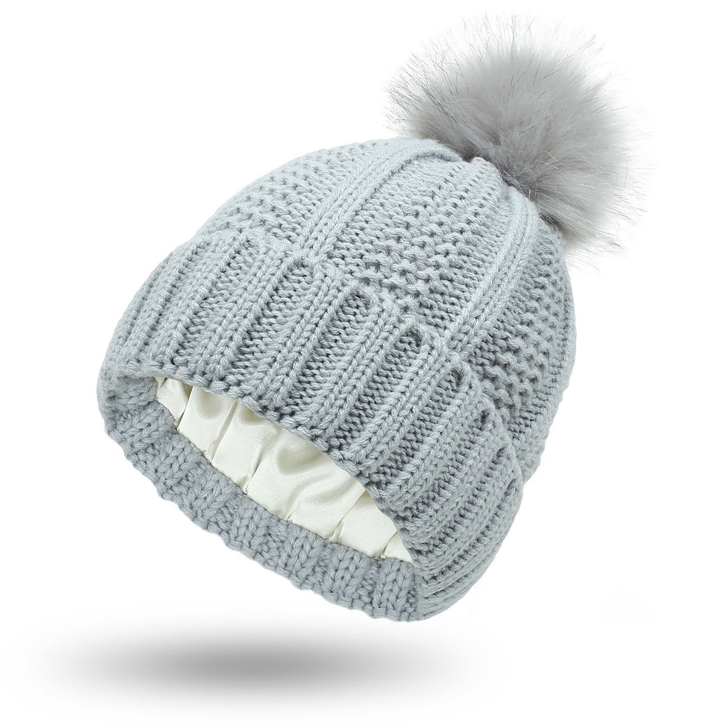 Silky Satin Lined Knit Beanie