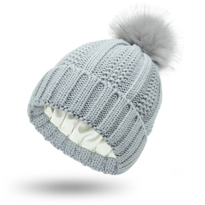 Silky Satin Lined Knit Beanie