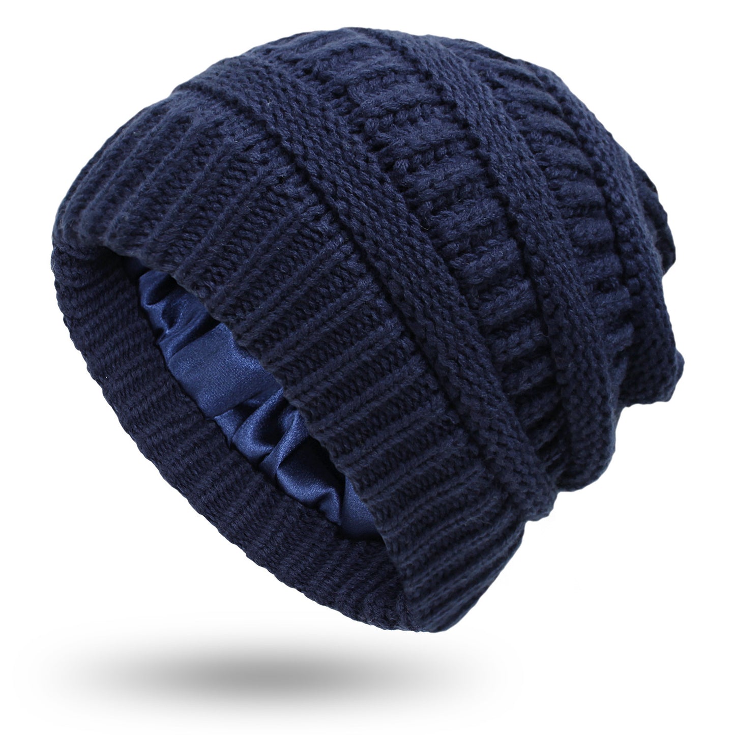 Satin Lined Slouchy Beanie