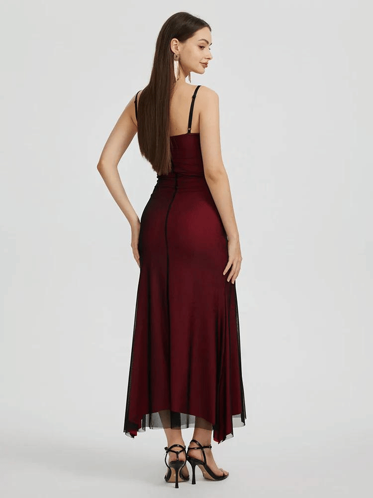 Mirenna™ Red Maxi Veil Dress