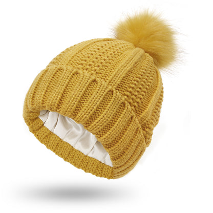 Silky Satin Lined Knit Beanie