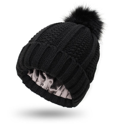 Silky Satin Lined Knit Beanie