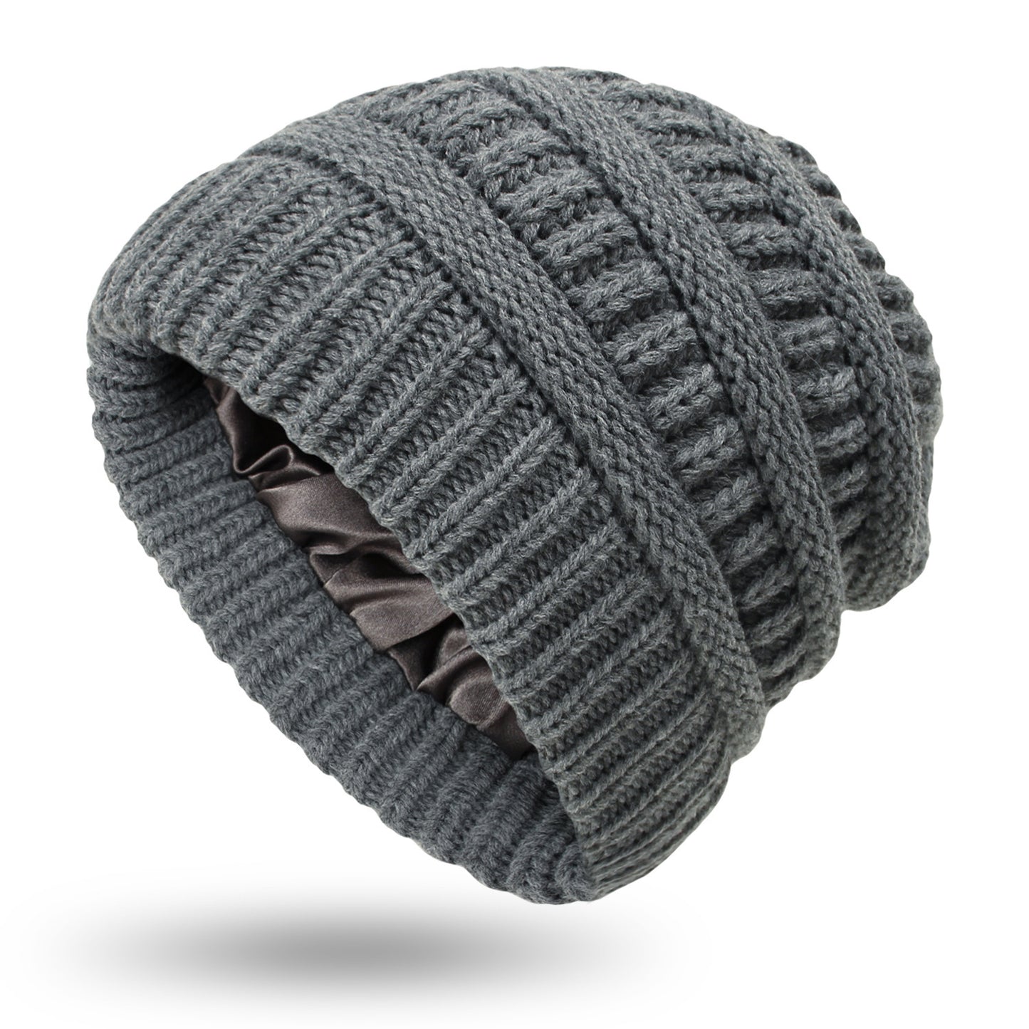 Satin Lined Slouchy Beanie