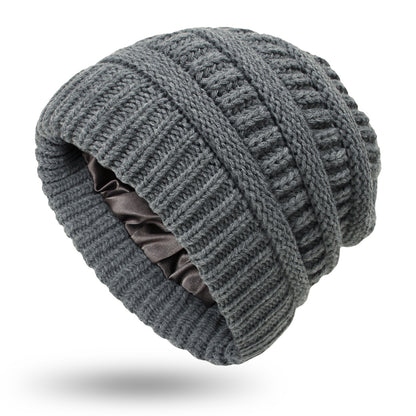 Satin Lined Slouchy Beanie