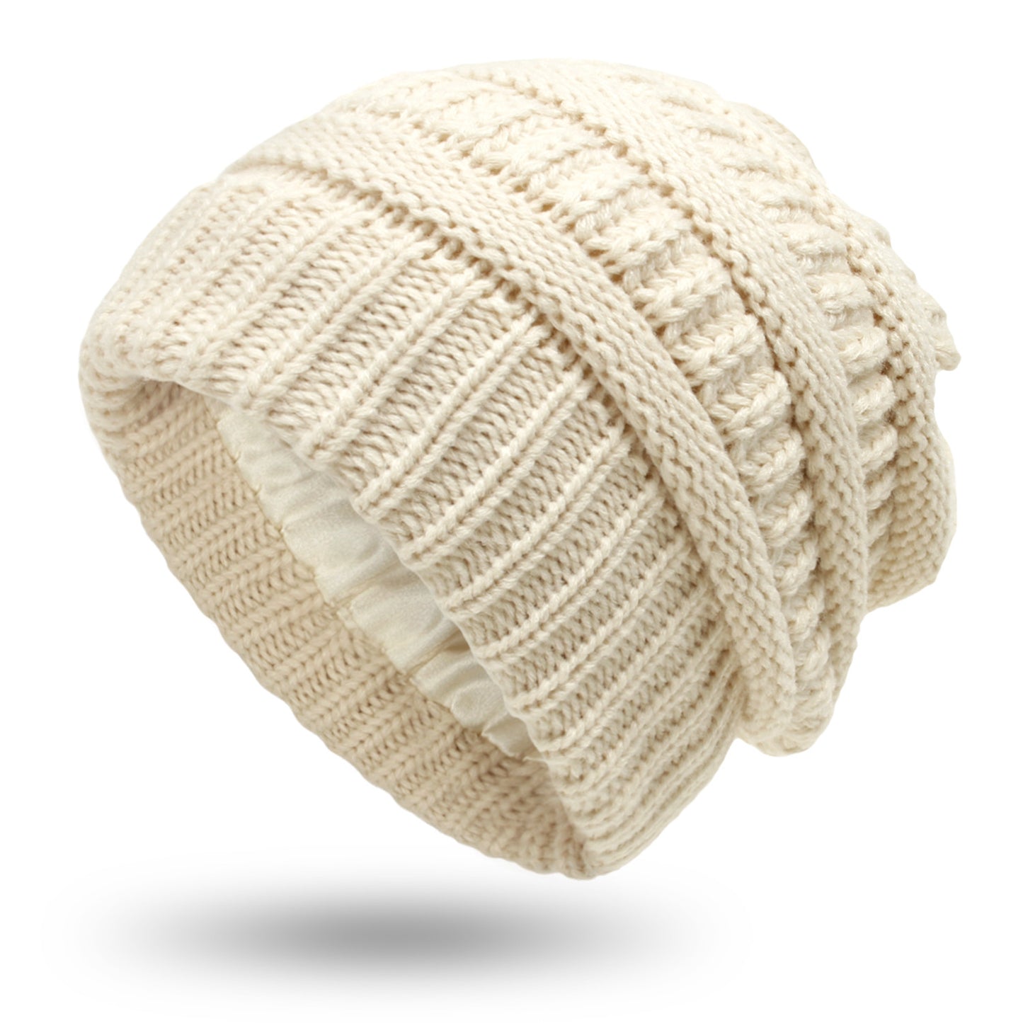 Satin Lined Slouchy Beanie