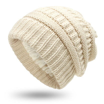 Satin Lined Slouchy Beanie