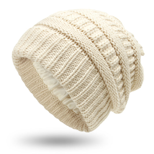 Satin Lined Slouchy Beanie
