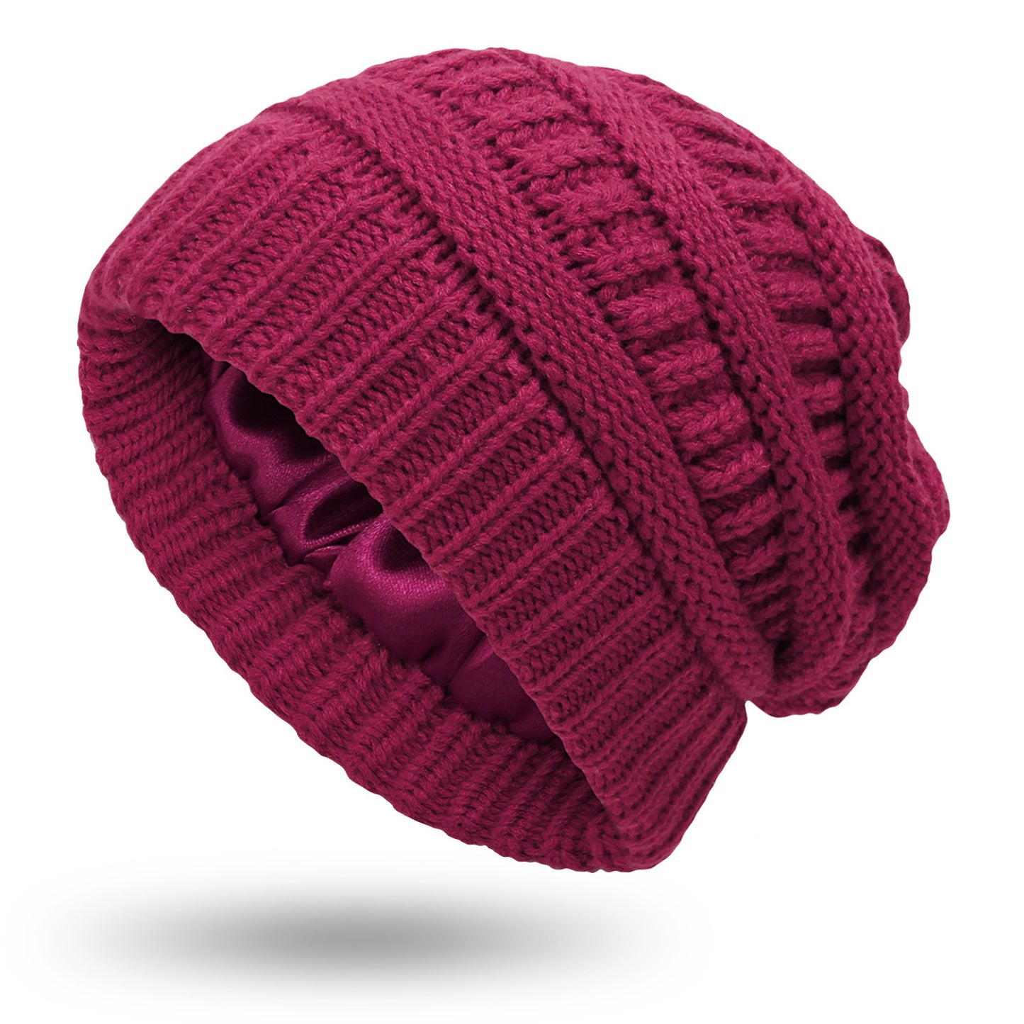 Satin Lined Slouchy Beanie