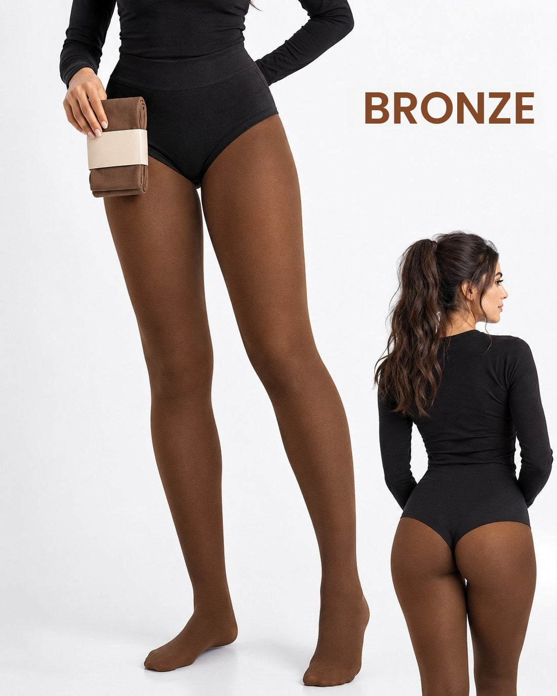 Mirenna thermal shaping tights - Bronze