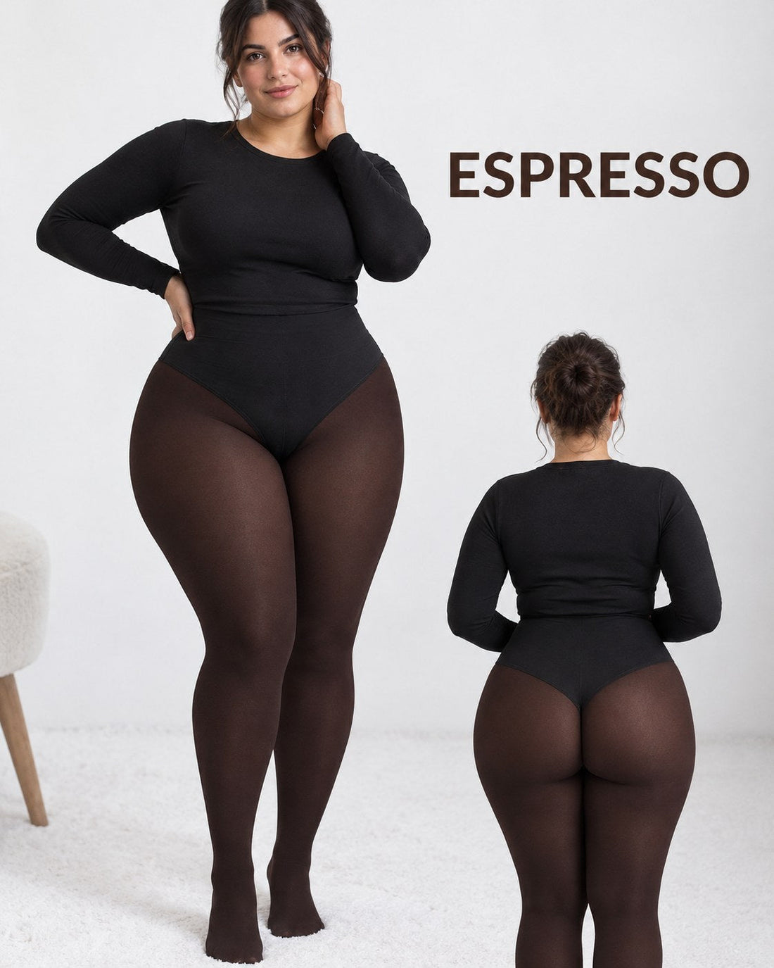 Mirenna thermal shaping tights - Espresso