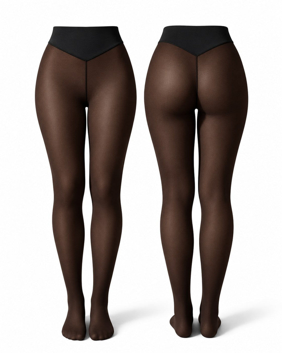 Espresso legs, front and back